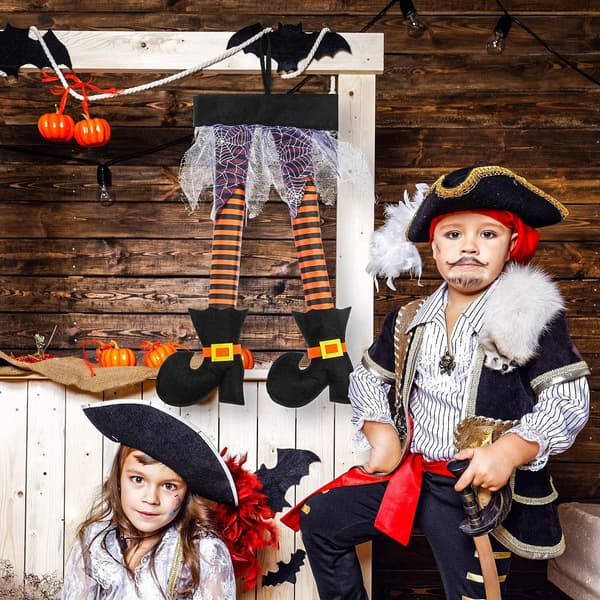 2 stykker Halloween hekseben ornamenter til festtilbehør