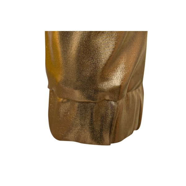 Mænds Stående Krage Zip Langærmet Sequin Jakke Golden S