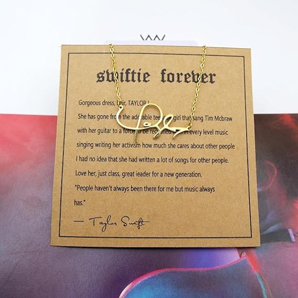 TS-inspirerat Halsband för Kvinnor SWIFTIE Gold Signature