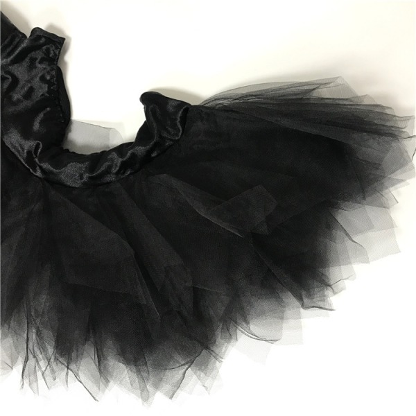 Tutu-skjørt for kvinner, danseskjørt for cosplay-fest Black XL