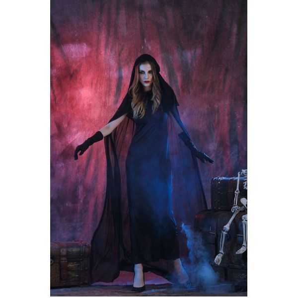 Halloween- set, Cape Cosplay-dräkt med huva M