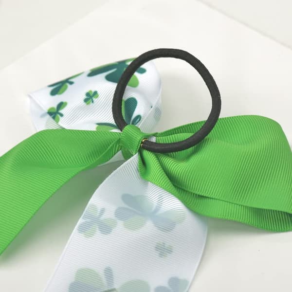 Kløver-sløyfer til jenter for St. Patricks Day - Hårtilbehør