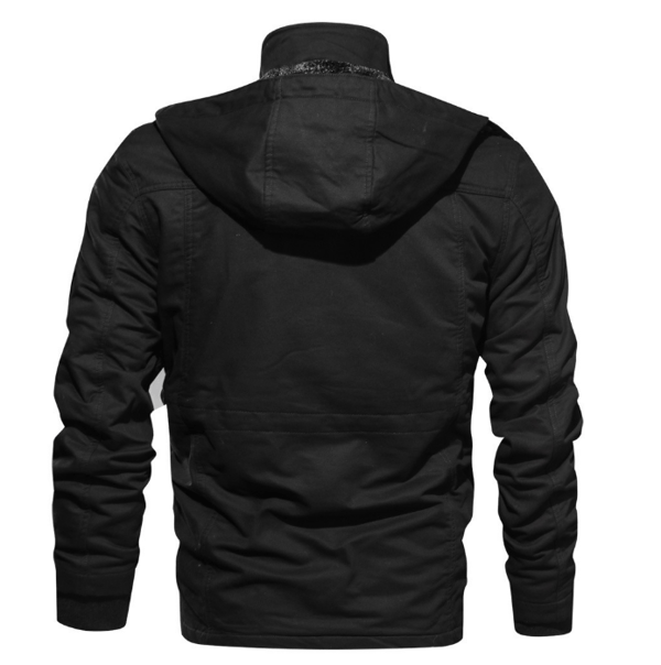 Vinter Casual Thicken Jacketjacka för män black 3XL