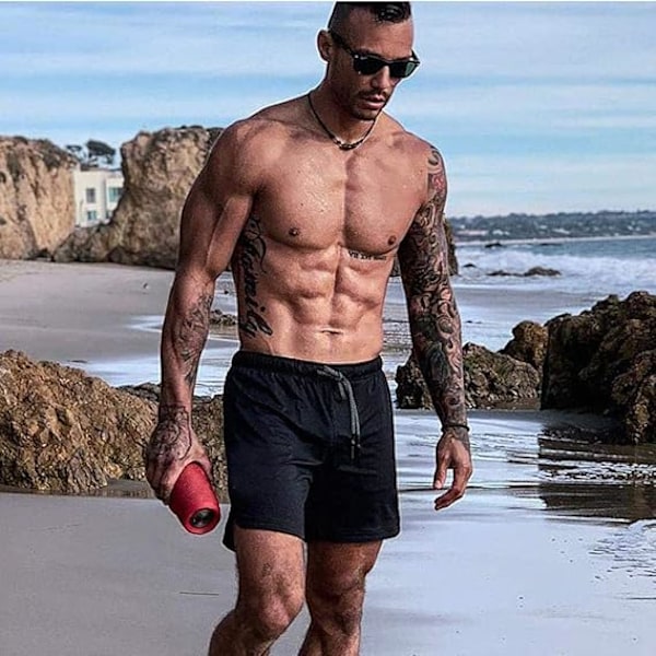 Herr 2 i 1 löparshorts andningsbara aktiva gym tränings shorts Army Green L