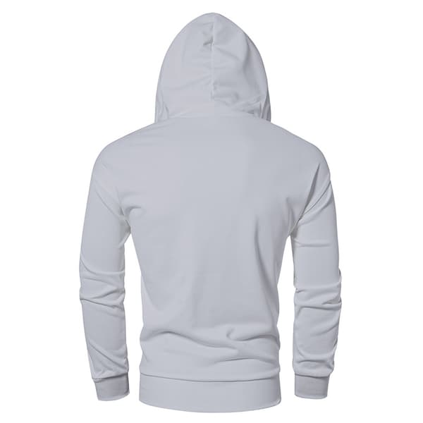 Fleecehettegenser med full glidelås for menn Grey 2XL