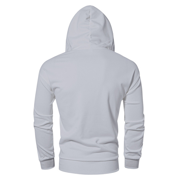 Fleecehettegenser med full glidelås for menn Grey S