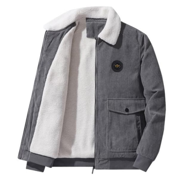 Corduroy Sherpa Trucker Jacka för män grey M