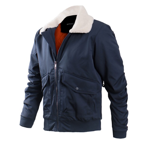 Herrjackor Full Zip Vintervarma kappor Ytterkläder dark blue M