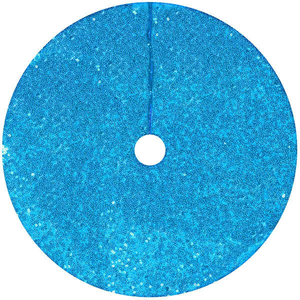 48 Tums Sequin Dubbel Trädbotten för Juldekorationer Blue