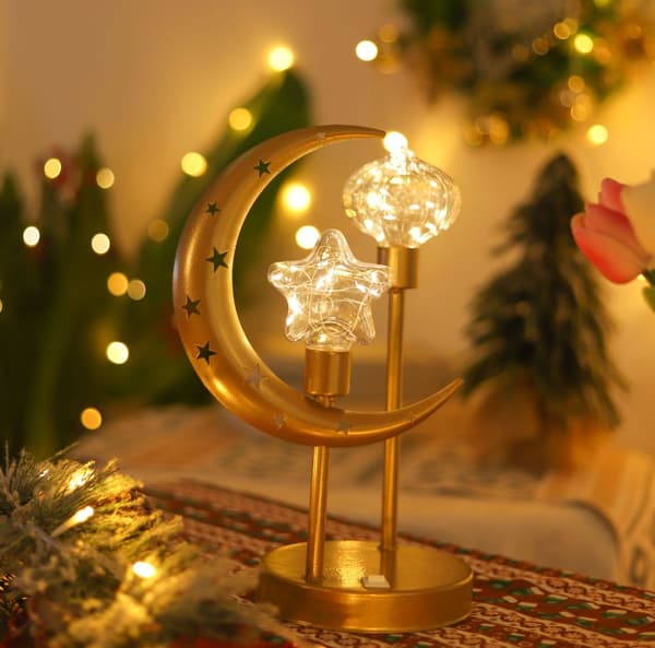 LED Magic Moon Natlampe | Bordstjernelampe | Dekorativ Stjerne | Dekorativ Kugle