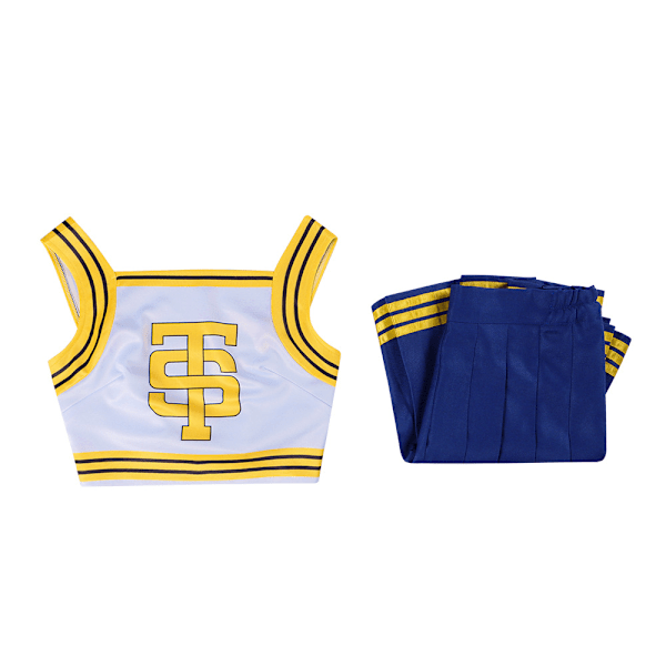Kvinde Blå Cheerleader Kostume, Halloween Sød Cheer Uniform Outfit M