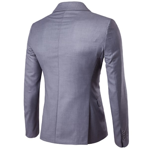 Lätt kavaj för män med en knapp, slim fit kappa gray M