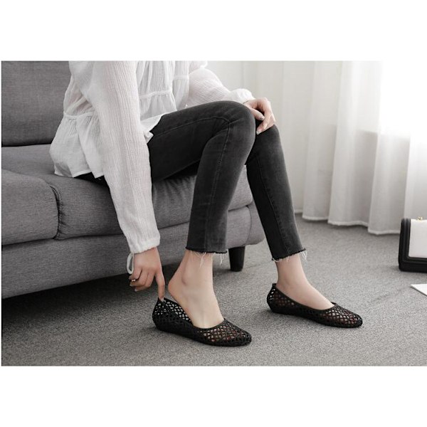 Dam Sandaler Ihåliga Strand Slip On Flats Black 36