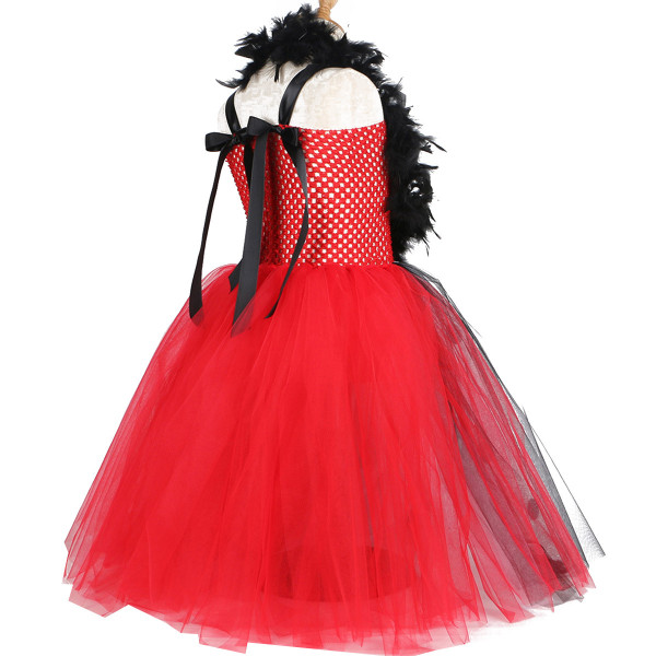 Halloween magic prinsessadräkt för flickor red2 3XL