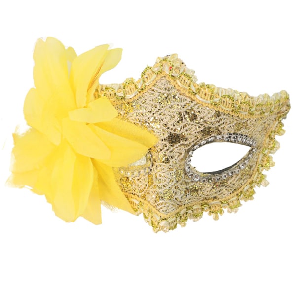 Maskebal Maske til Kvinder Venetianske Masker Halvmasker Yellow