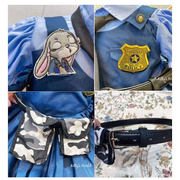 Anime-tyyliinen Kani Poliisi Tyttö Cosplay-vaatteet 110CM