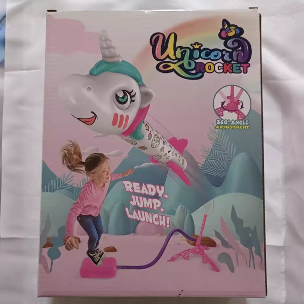 Unicorn Rocket Launcher för flickor, 3 Unicorn utomhusleksaker för barn