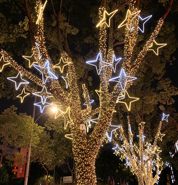Solar julbelysning, Solar Outdoor String Lights yellow