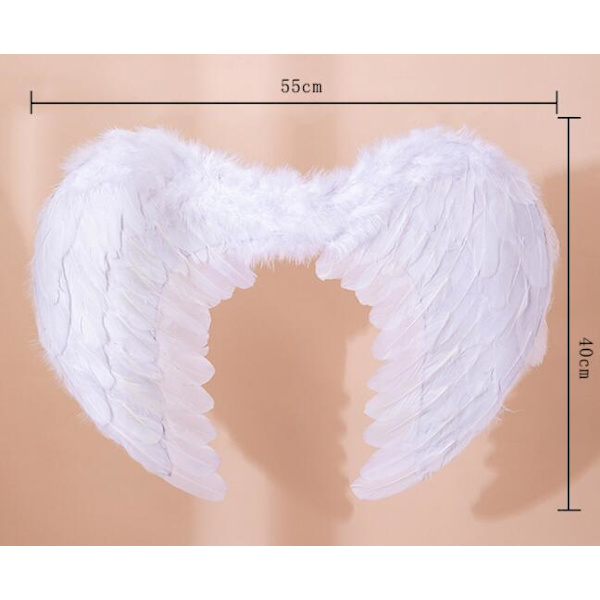 Aikuisten Lasten Enkelinsiivet Ilmainen Keppihiuspanta White 55*40CM