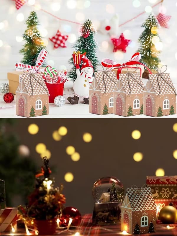 50-pack Julklappsförpackningar, Julkraftpappersgodisaskar