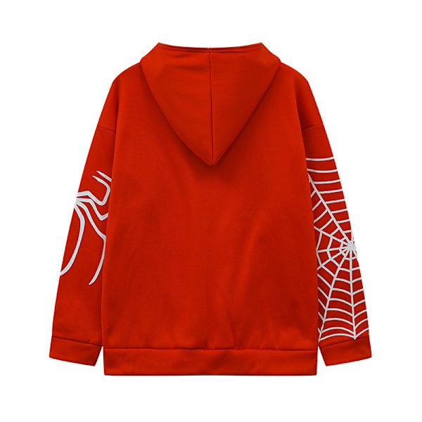 Y2k Huppari Naisille, Ylisuuri Gootti-Hupullinen Paita, Täyspitkä Vetoketju Red L