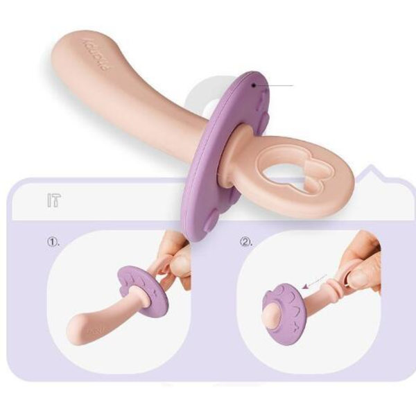 2 KPL Vauvan Lusikkasetti Silikonilusikka Pink-Purple