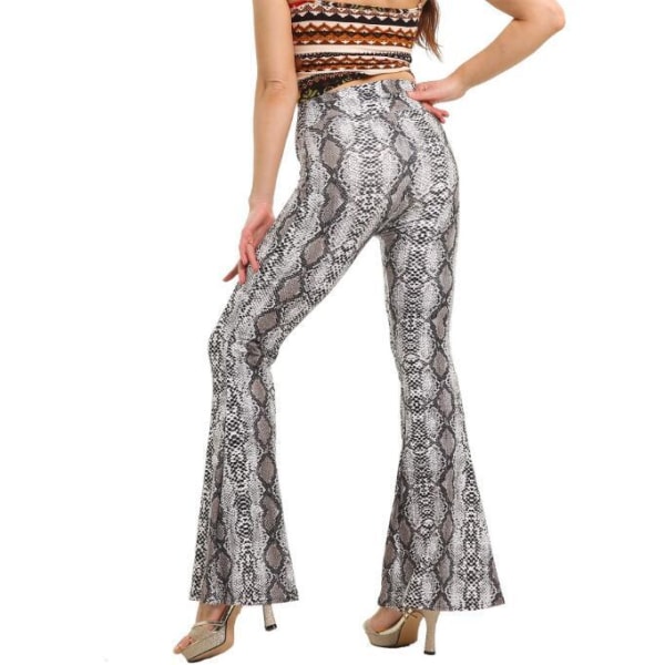 Print Stretch Bell Bottom Flare Palazzo Byxor Byxor style 1 M