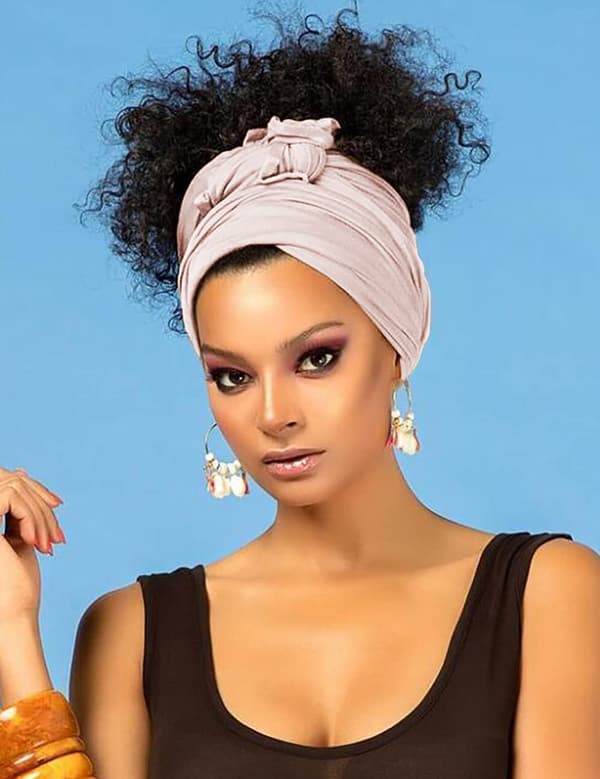 Stretch Jersey Turban Hodeplagg, Urban Hårbånd White
