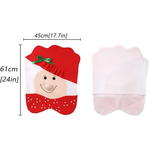 Julstolsöverdrag Set om 2 för Matstolar Red