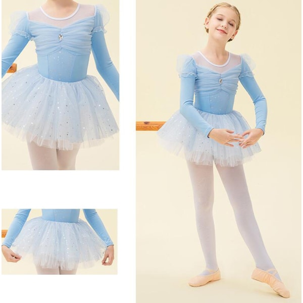 Barnens Danskläder Långärmad Tutu Blue 110