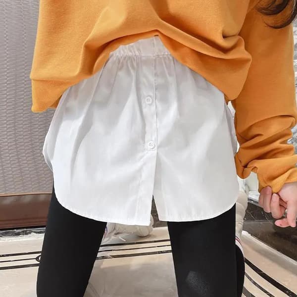 Skjortförlängare för kvinnor, bluskjol white XL