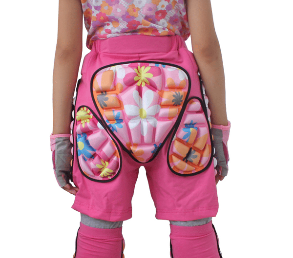 3D Vadderat skydd Höft Korta Byxor Skyddsutrustning pink waist 56-66cm