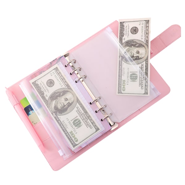 Budgetpärm, kontantkuvert för budgetering pink
