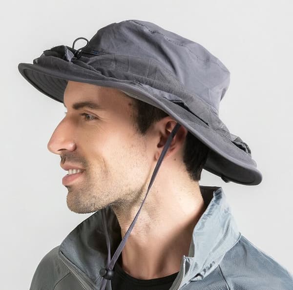 Utomhus Storbrättad Mesh Solhatt Military green