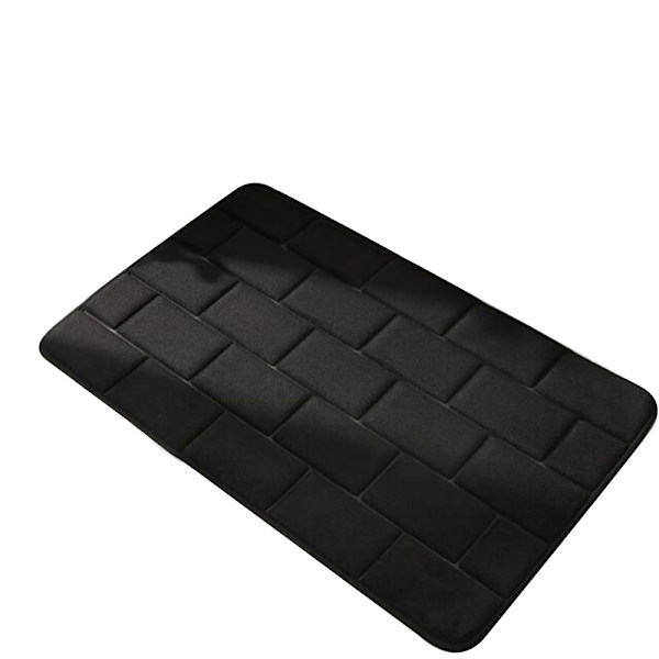 Superabsorberende Hurtigtørrende Badeværelsessvamp Gulvmåtte Black 40*60CM