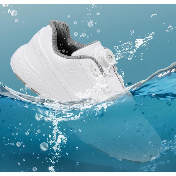 Dame Golf Sko Spikeless Vanntett Golf Sport Sneakers White Grey 44