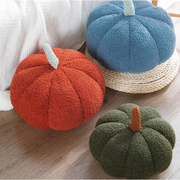 3D Pumpa Kudde Fylld med Bomull Heminredning Yellow 28CM