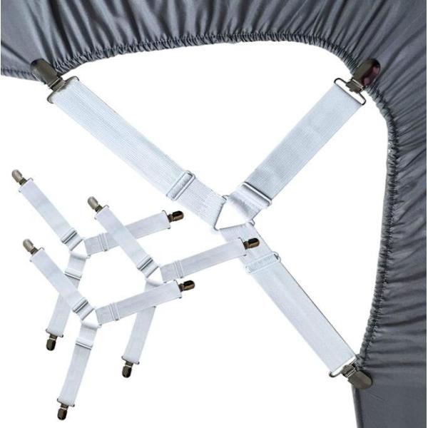 Sängklädeshållare Remmar Hållare 4pcs