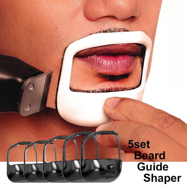 Skäggformare Getskägg Mustasch Grooming Verktyg 5 ST Black