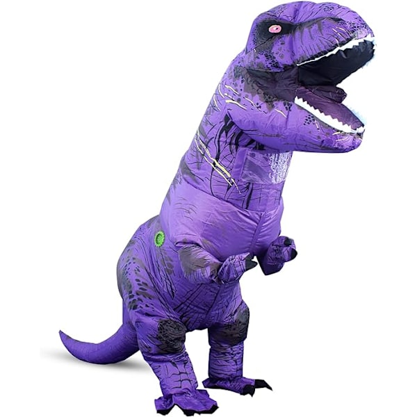 Uppblåsbar Dinosauriekostym för Vuxna, Dinosaurie Uppblåsbar Kostym för Vuxna Purple