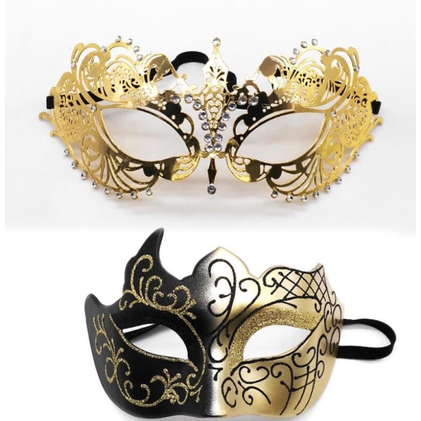 Mardi Gras maskeradmasker för par Style3