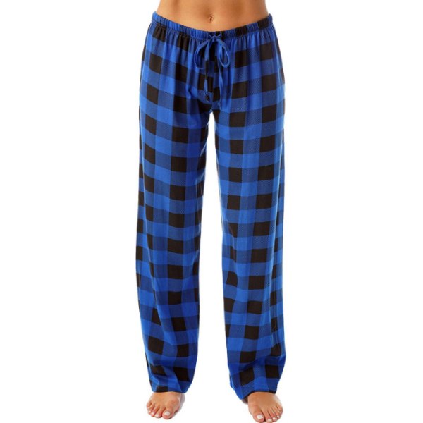 Dam Casual Long Pyjamas Lounge Byxor Sovkläder blue S