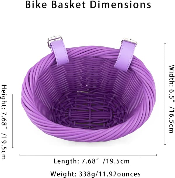 Vävd Mini Cykelkorg för Barncykel Styre Purple