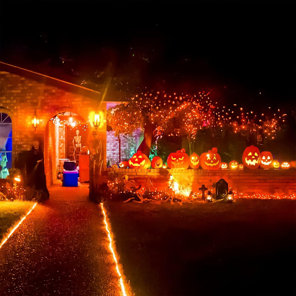 33ft 100 LED Orange Lys til Halloween Yellow 3m