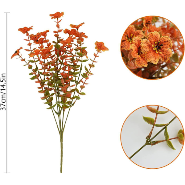 Konstgjorda Höstblommor för Utomhus, 10 Paket Konstväxter 10PCS