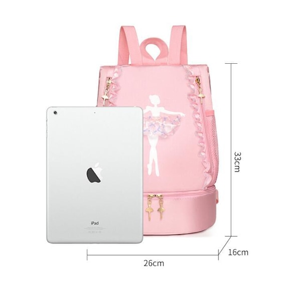 Barnens axeldansryggsäck Latin Ballet Bokväska pink