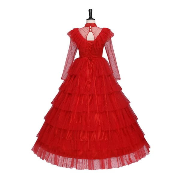 Röda Gotiska Bröllopsklänning för Kvinnor, Halloween Cosplay 3XL