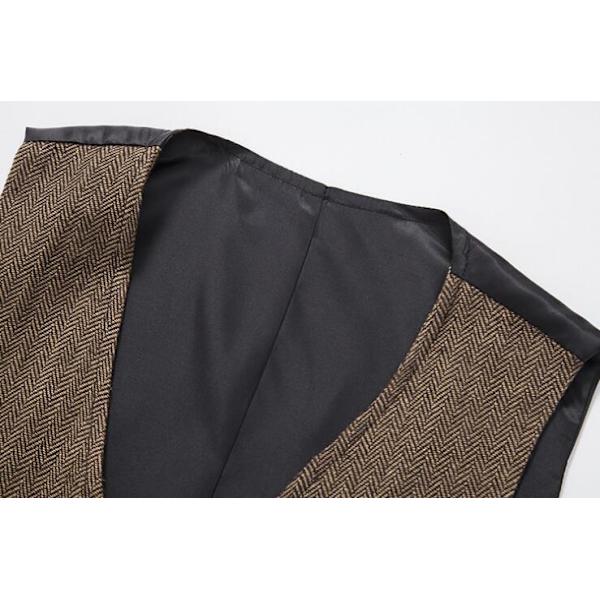 Herrar Casual Singelknäppt Väst Coffee 2XL