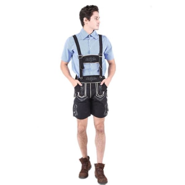 Munich Oktoberfest Bib Byx Set för män Blue L