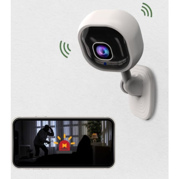 Night Vision 360 graders tvåvägs intercom övervakningskamera WHITE